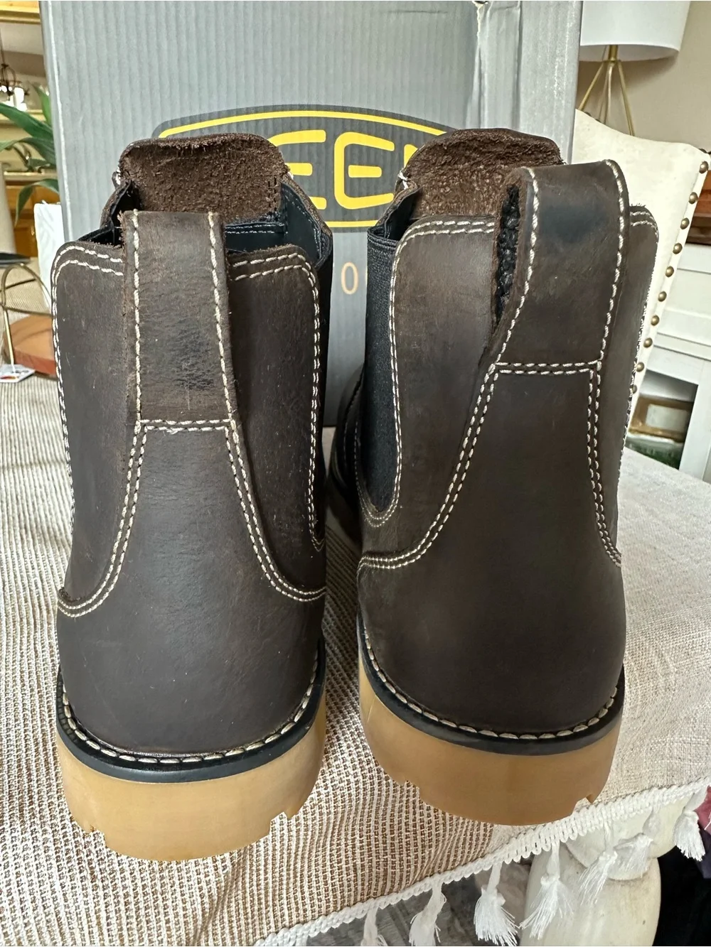 KEEN Utility Seattle Romeo Men’s 11.5 Brown Leather Work Boots